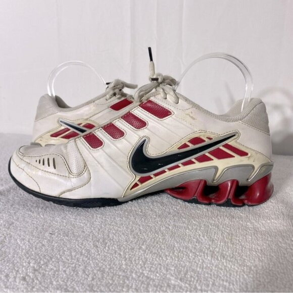 Vintage Nike Impax Atlas 2 White Red Lace Up Trainers Athletic Sneakers 8 - Picture 13 of 15